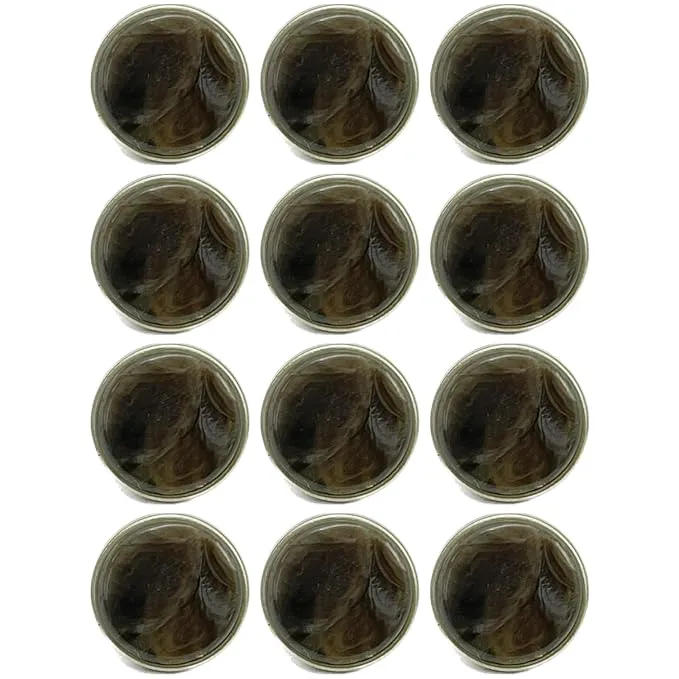 12 Pcs Shirt Shank Button Marble Finished Resin Textured for Mens and Women