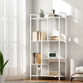 120cm 5-Tier Bookshelf Display Shelves - White