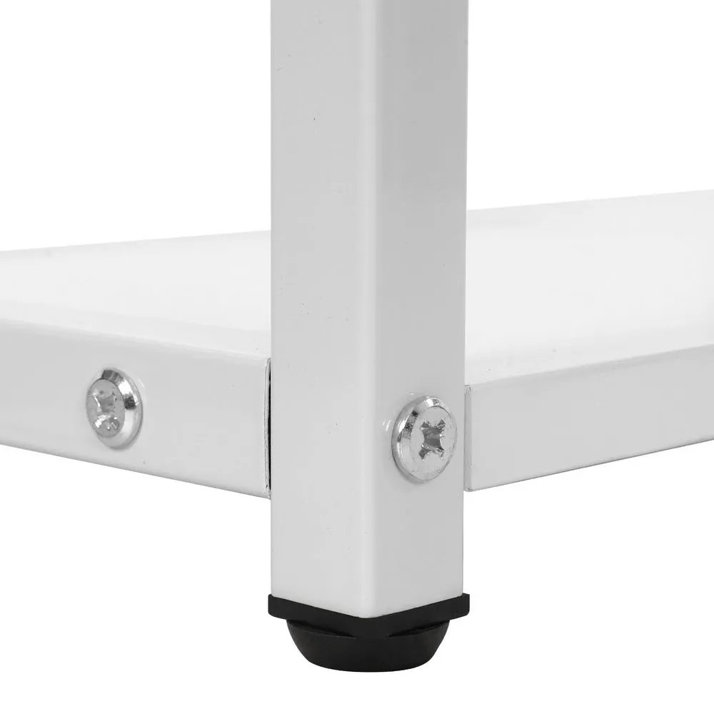 120cm Computer Desk Drawer Shelves Study Table - White