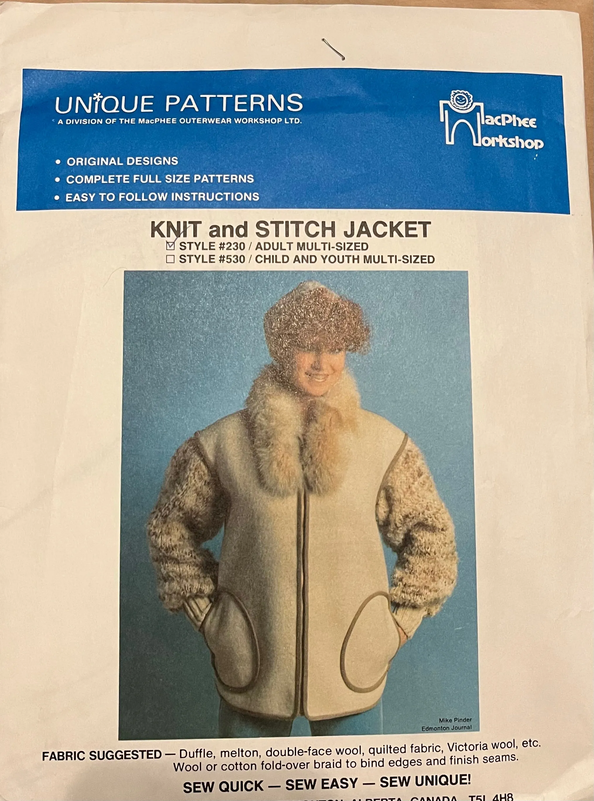 #230 KNIT AND STITCH JACKET