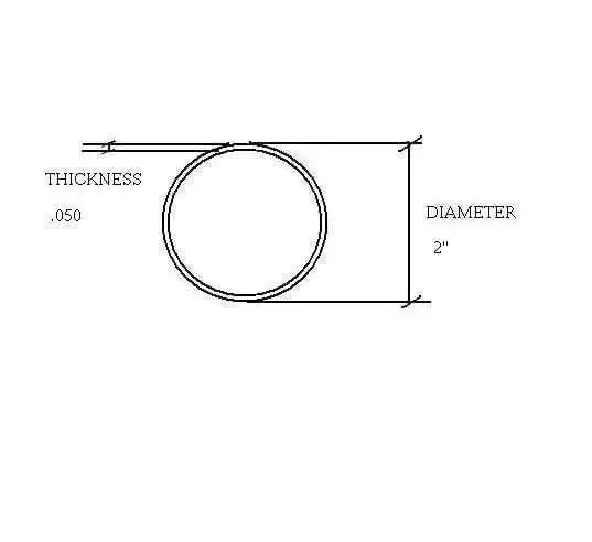 2" Outside Diameter Tubing - Order by the Foot