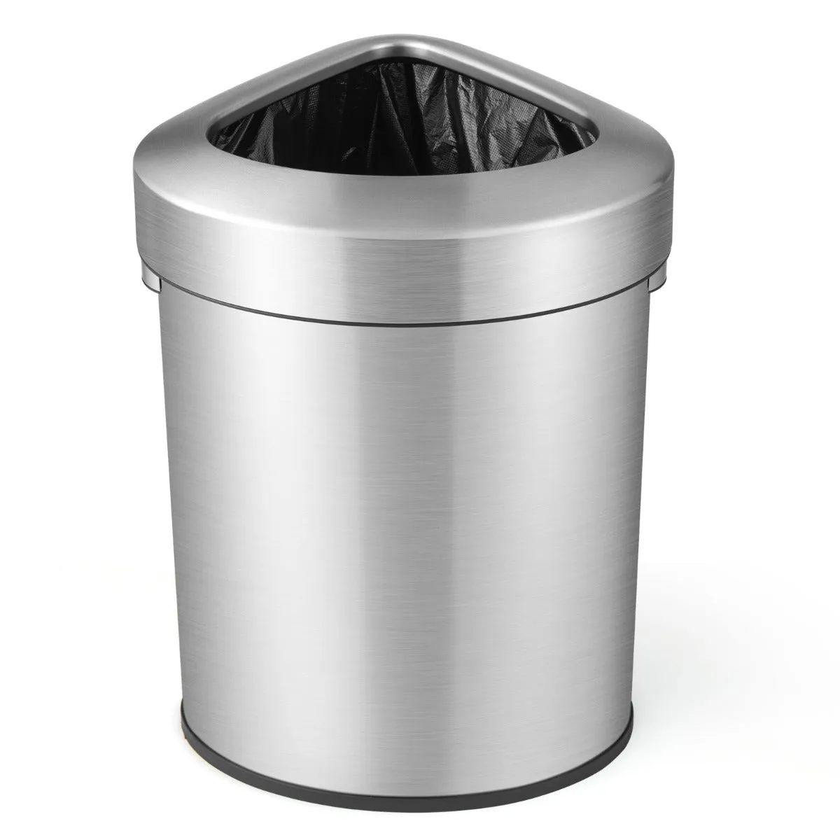 40L and 6L Step Trash Can Combo Set with Detachable Inner Buckets-Silver