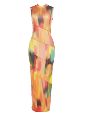 A&A Patched Aura Maxi Dress