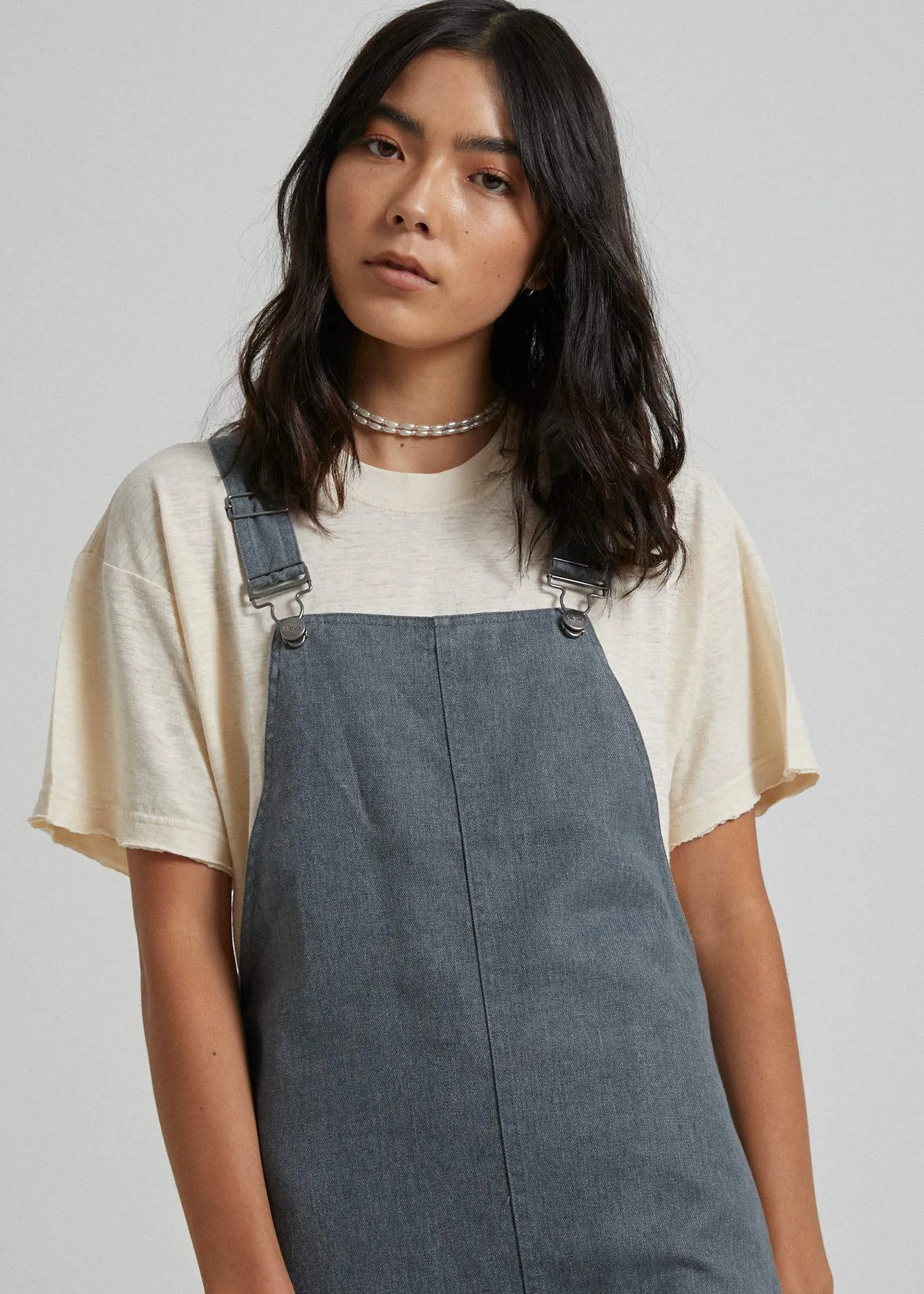 Afends Womens Mae - Hemp Overall Dress - Slate