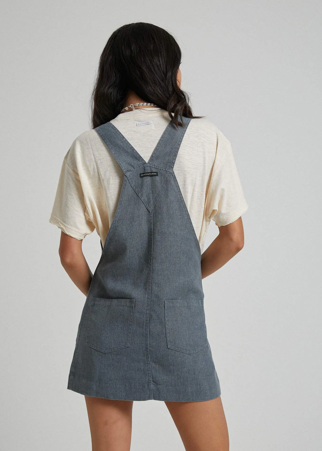 Afends Womens Mae - Hemp Overall Dress - Slate