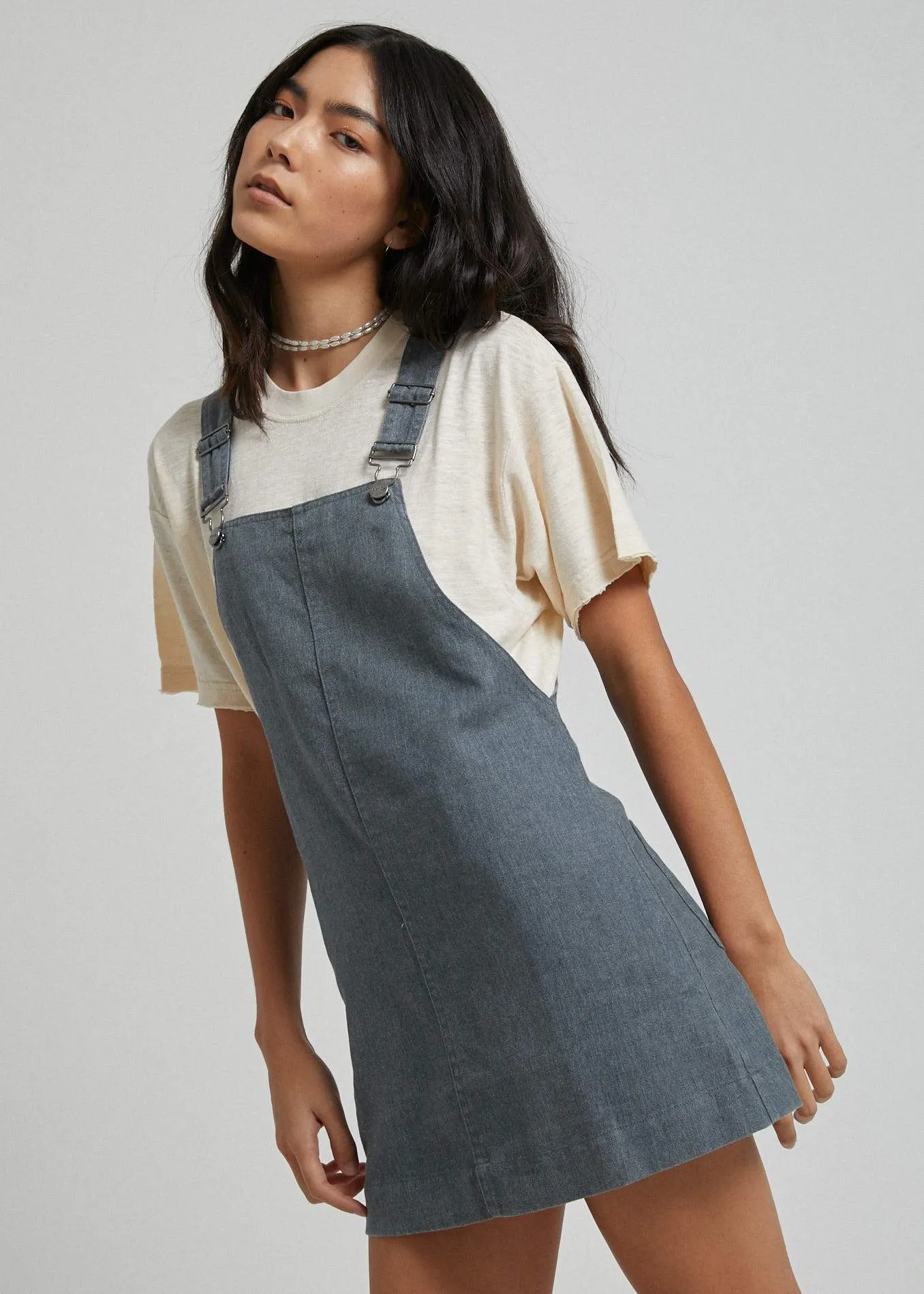 Afends Womens Mae - Hemp Overall Dress - Slate