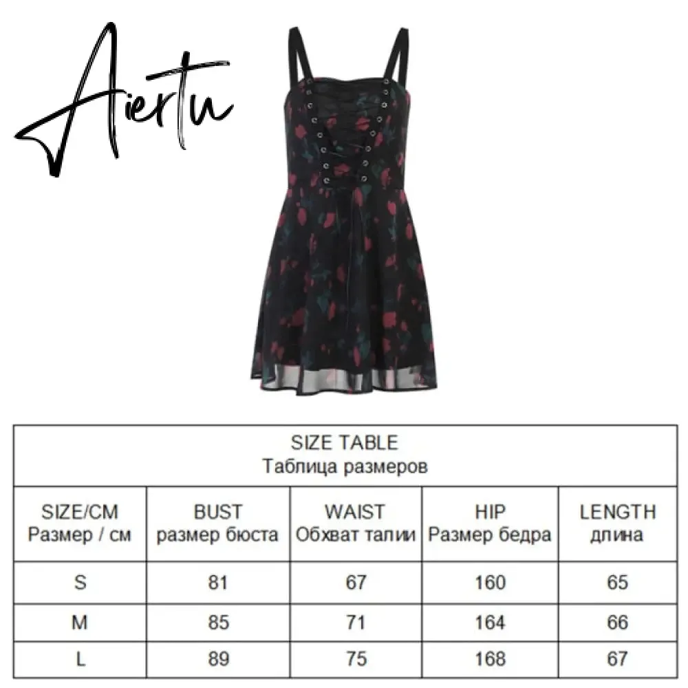 Aiertu Pastel Goth Lace Trim Short Dress Summer E-Girl Aesthetics V-Neck Straped Backless A-Line Dresses Y2K Streetwear Purple