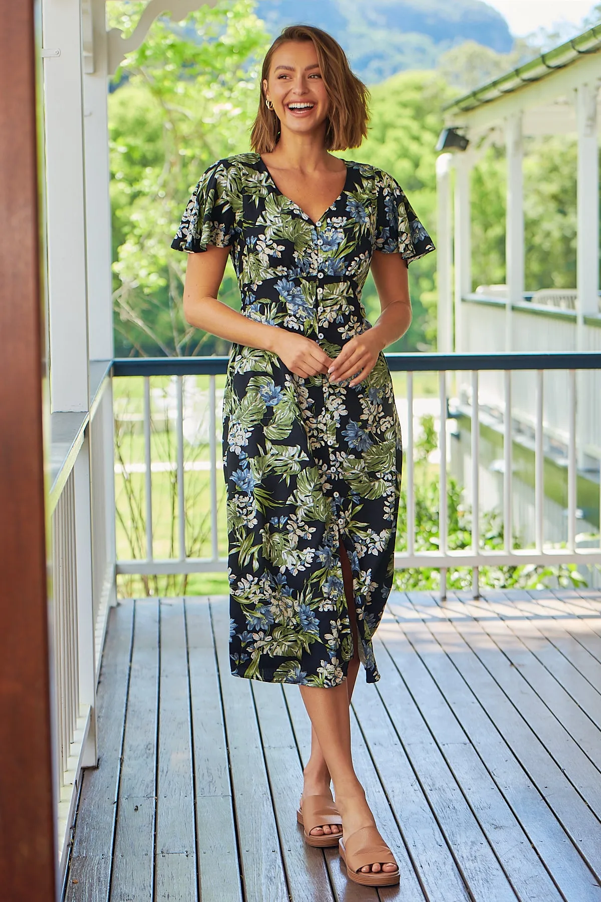 Alexia Green Floral Dress