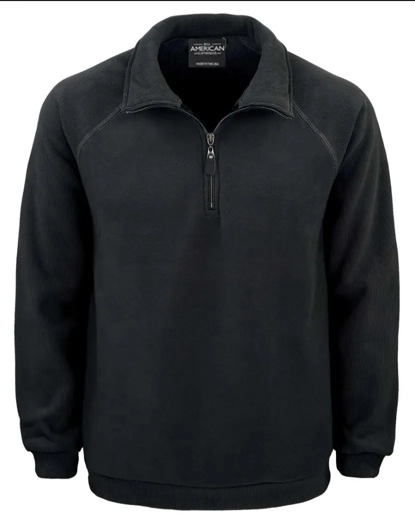 All American Clothing Co. - Men's 1/4 Zip Fleece Corduroy Pullover