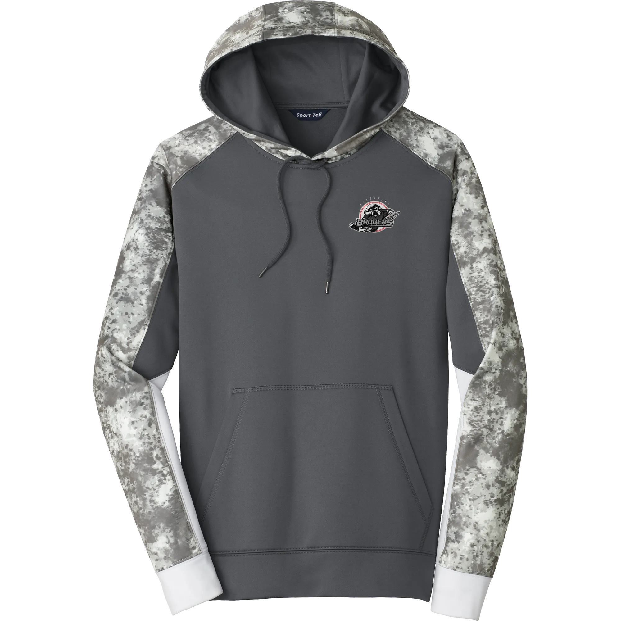 Allegheny Badgers Sport-Wick Mineral Freeze Fleece Colorblock Hooded Pullover