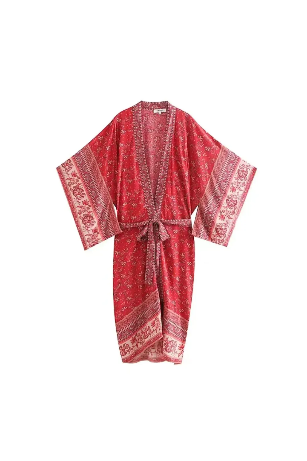 'Amelia' Seductive Print Kimono Belted Jacket