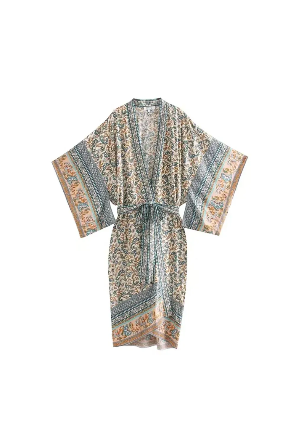 'Amelia' Seductive Print Kimono Belted Jacket