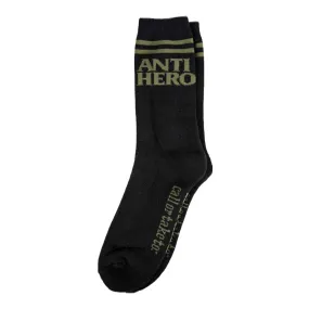 Antihero Blackhero If Found Crew Socks - Black/Olive