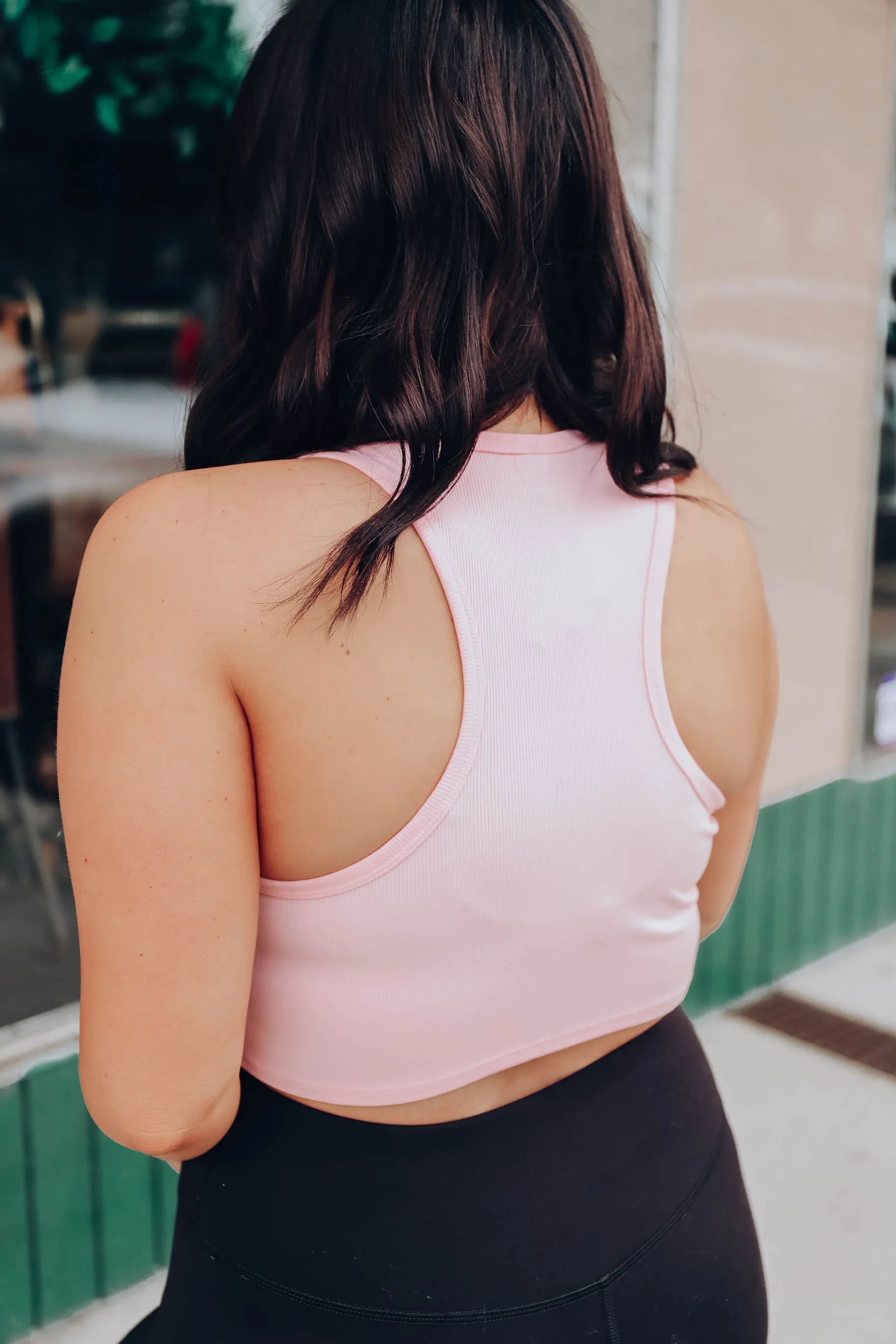 Athleisure Day Cropped Tank - Pink