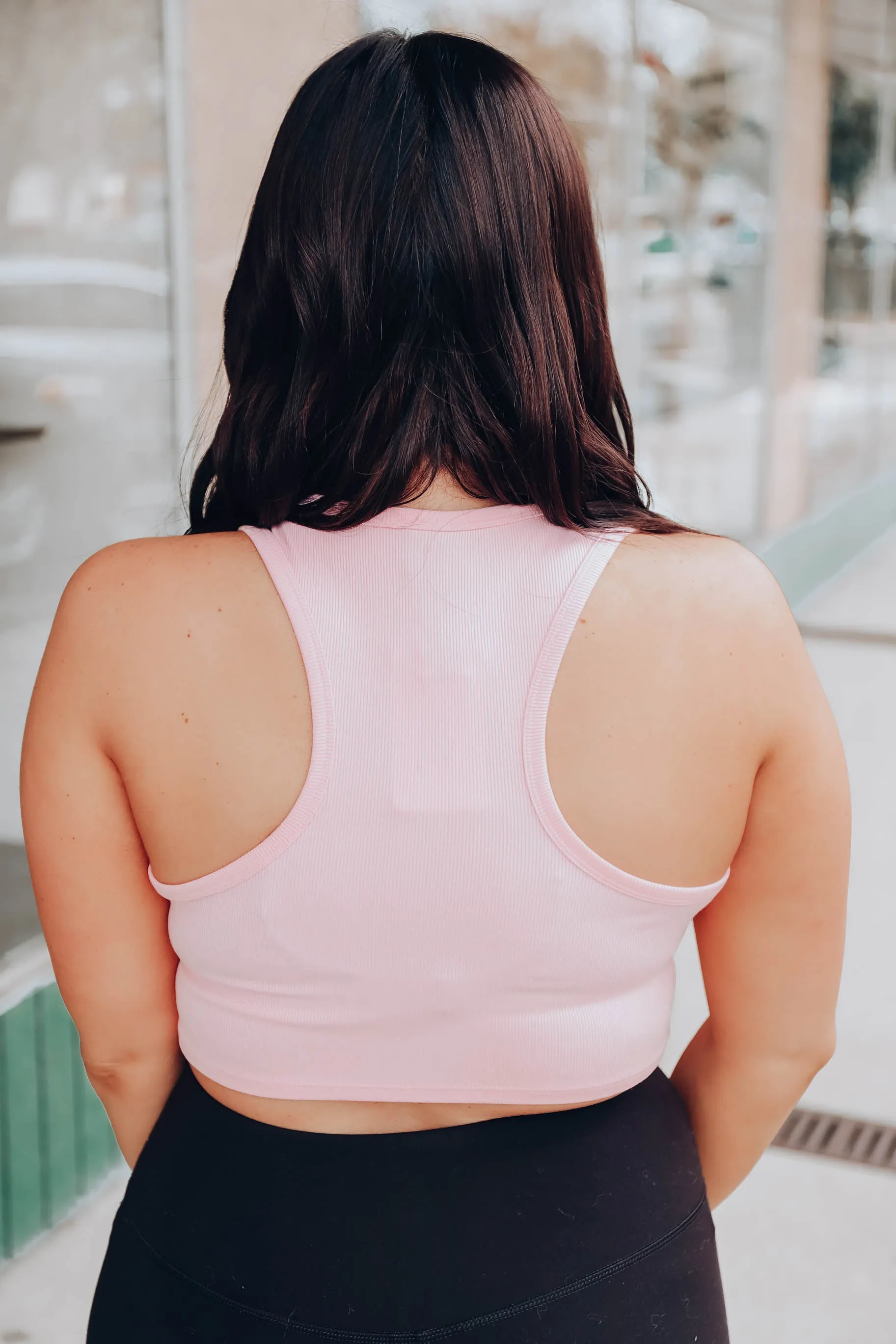 Athleisure Day Cropped Tank - Pink