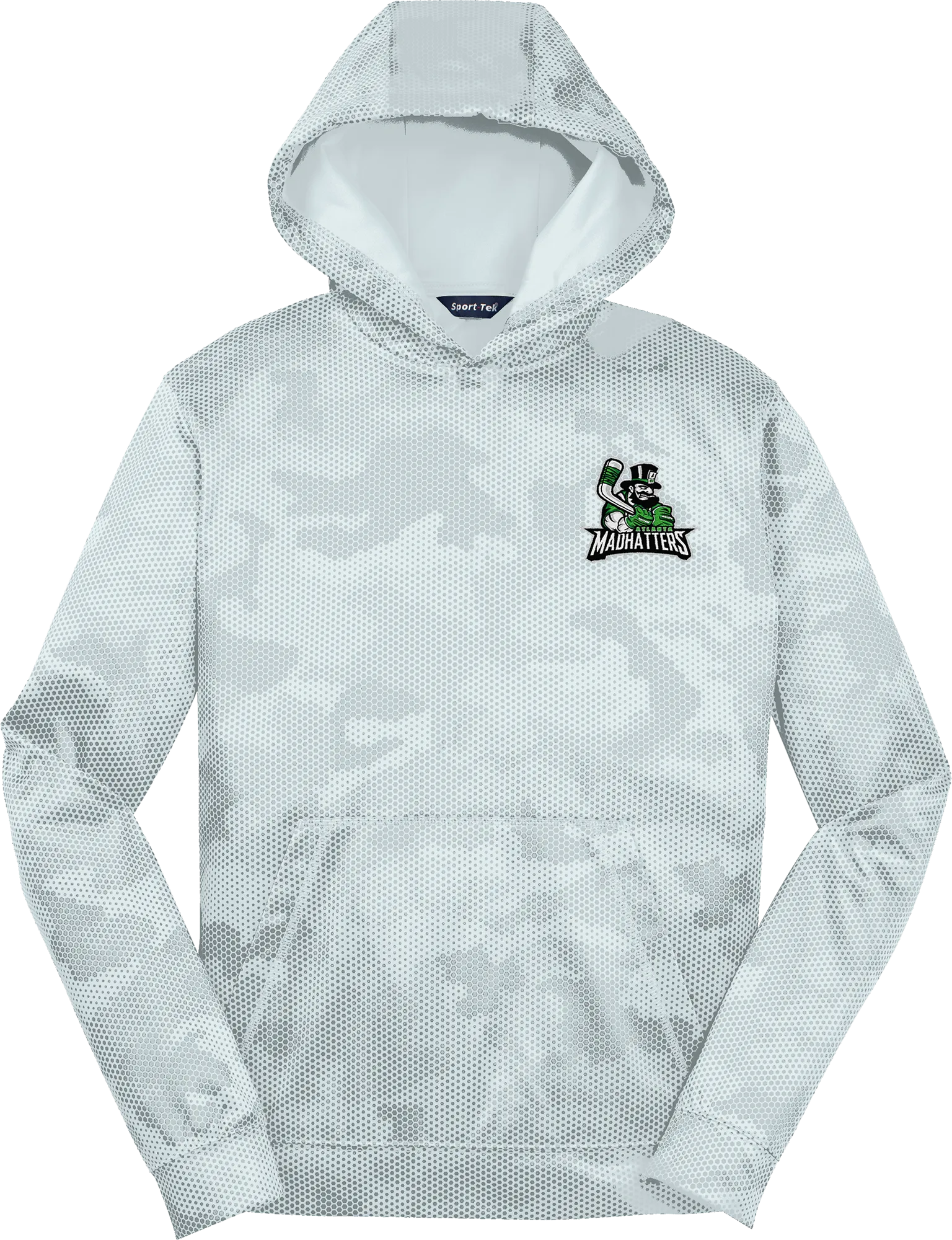 Atlanta Madhatters Youth Sport-Wick CamoHex Fleece Hooded Pullover