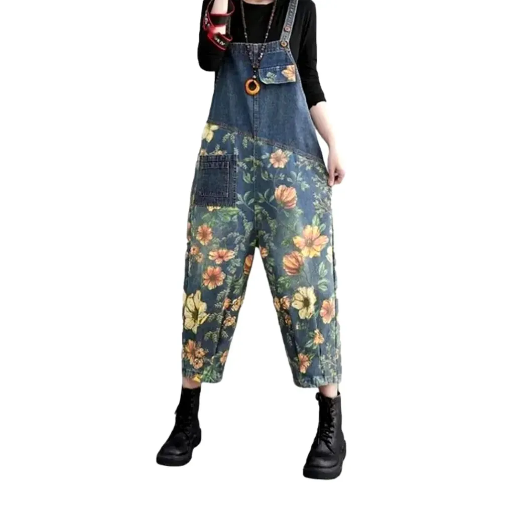 Baggy denim overall for women