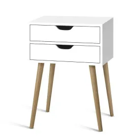 Bedside Tables Drawers Side Table Nightstand Wood Storage Cabinet White