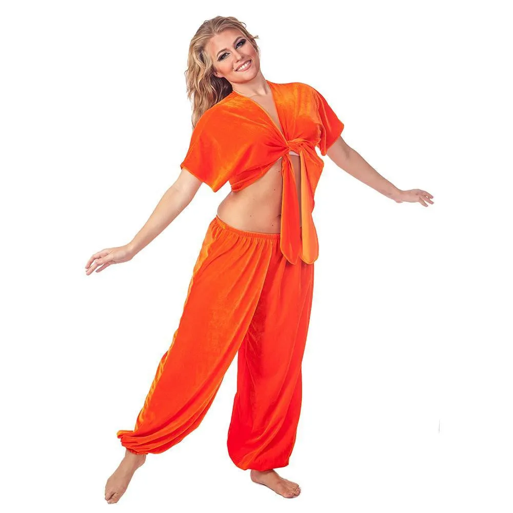 Belly Dance Velvet Pants & Top Costume Set | VELVET CRUSH