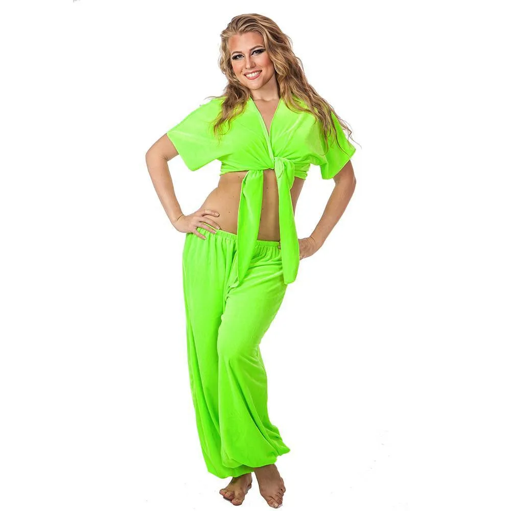 Belly Dance Velvet Pants & Top Costume Set | VELVET CRUSH