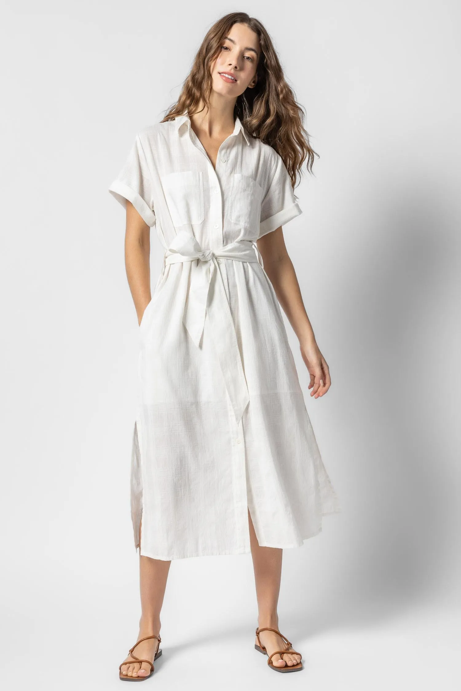 Belted Shirt Dress