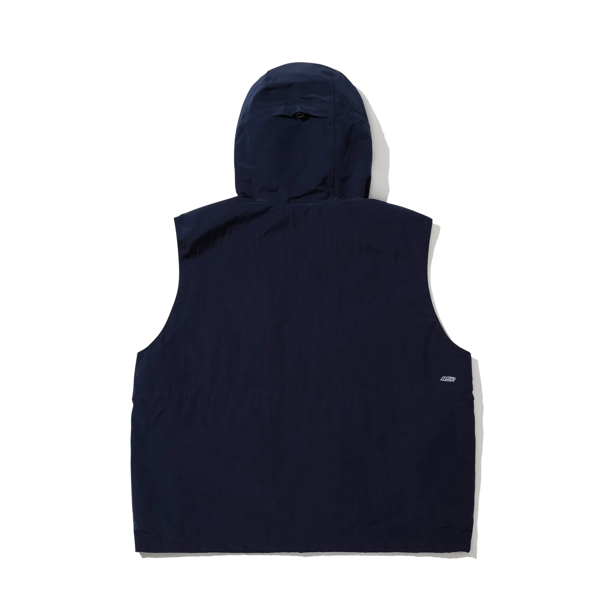 BIG POCKET HOODED VEST NAVY