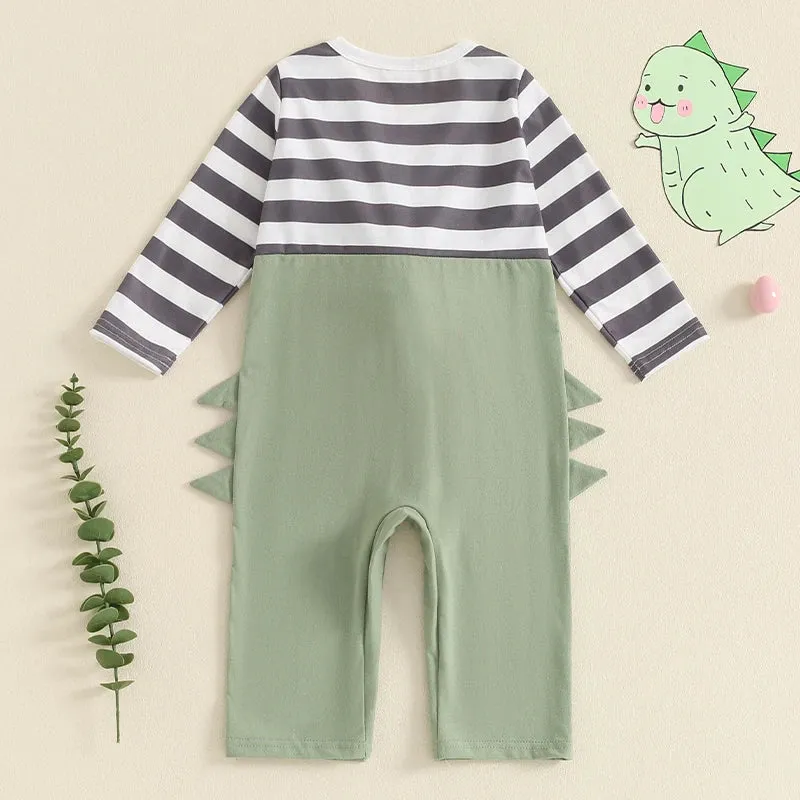 Boy Dinosaur Outfit Long Sleeve Overall