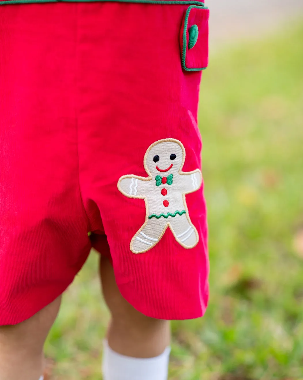 Boy's Christmas "Gingerbread" Overall Set