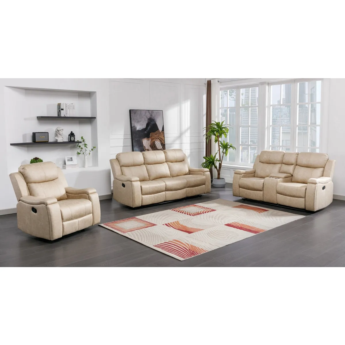 Bradford Reclining Console Loveseat