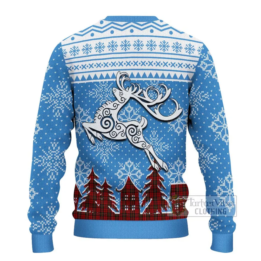 Brodie Clan Christmas Ugly Sweater with Tartan and Celtic Reindeer Style