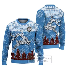 Brodie Clan Christmas Ugly Sweater with Tartan and Celtic Reindeer Style