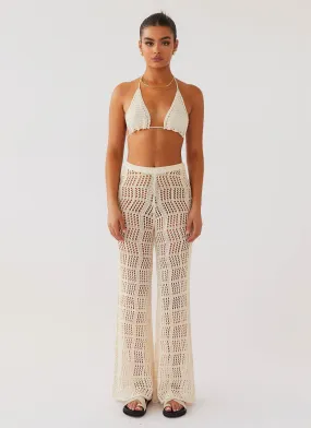 Cabo Paradise Crochet Pants - Natural