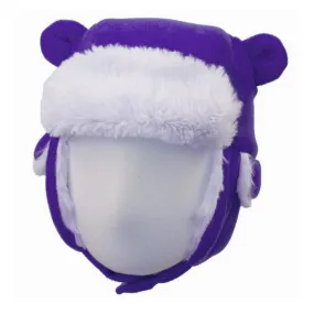 Calikids Fleece Bear Winter Hat - Purple (XS)