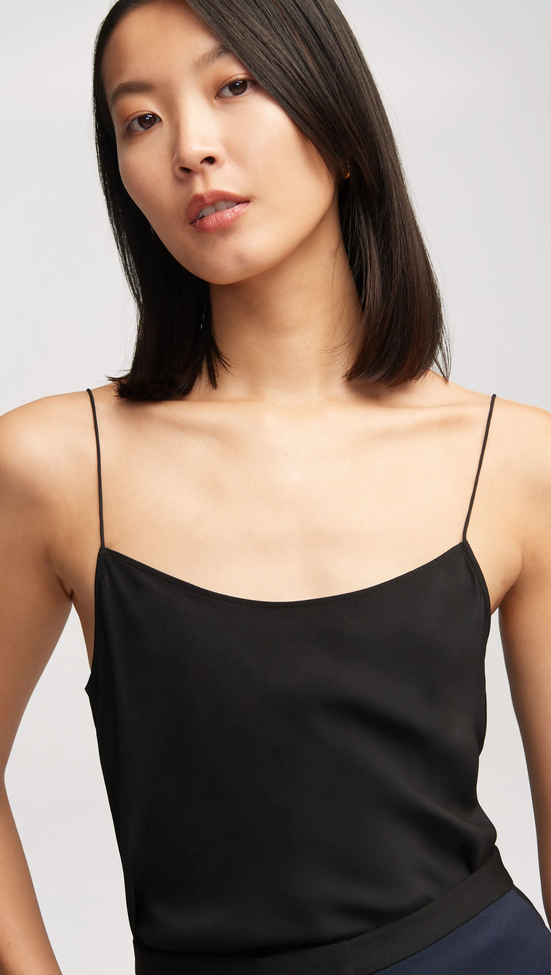 Camisole in Matte-side Silk Charmeuse | Black