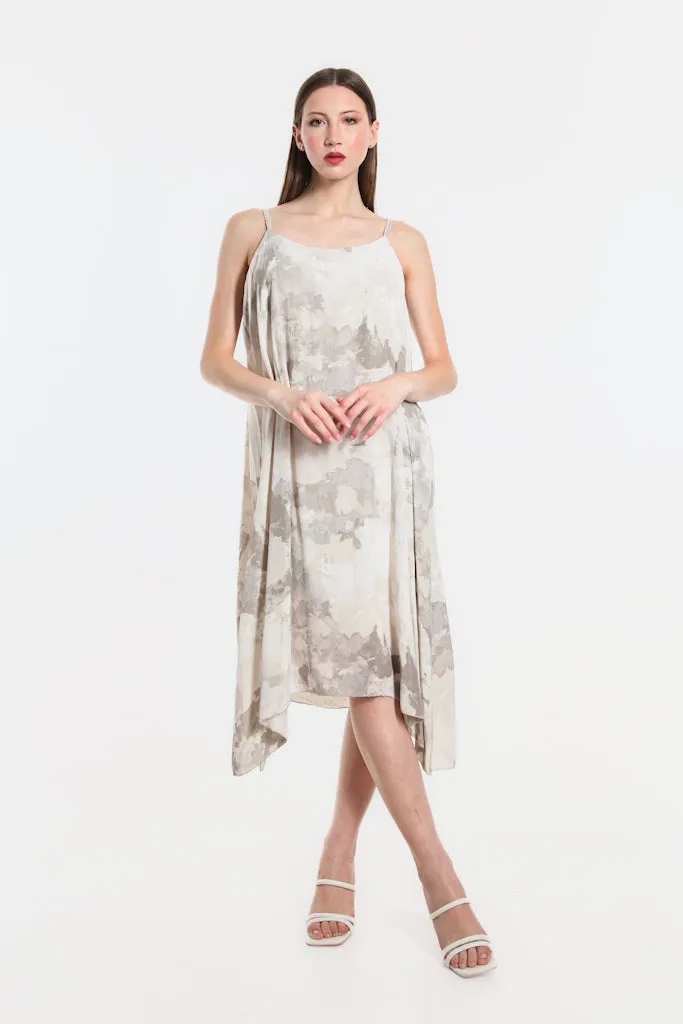 Carina Tonal Splotch Side Slit Dress (DT117T)