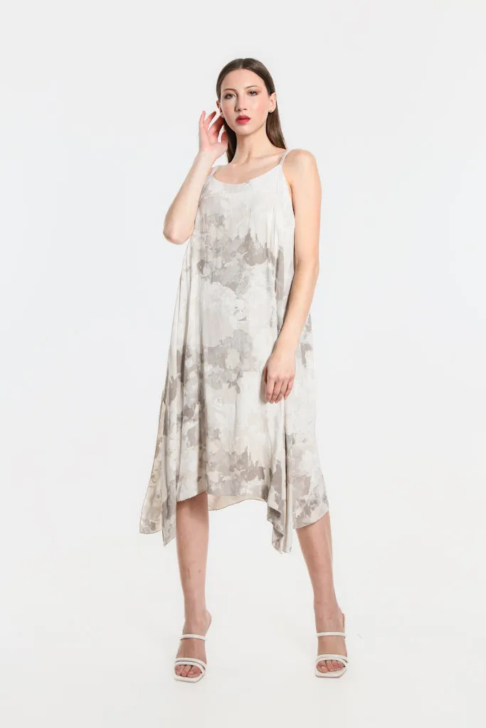 Carina Tonal Splotch Side Slit Dress (DT117T)