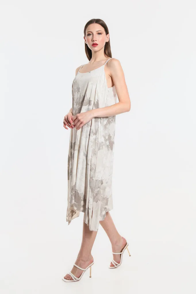 Carina Tonal Splotch Side Slit Dress (DT117T)