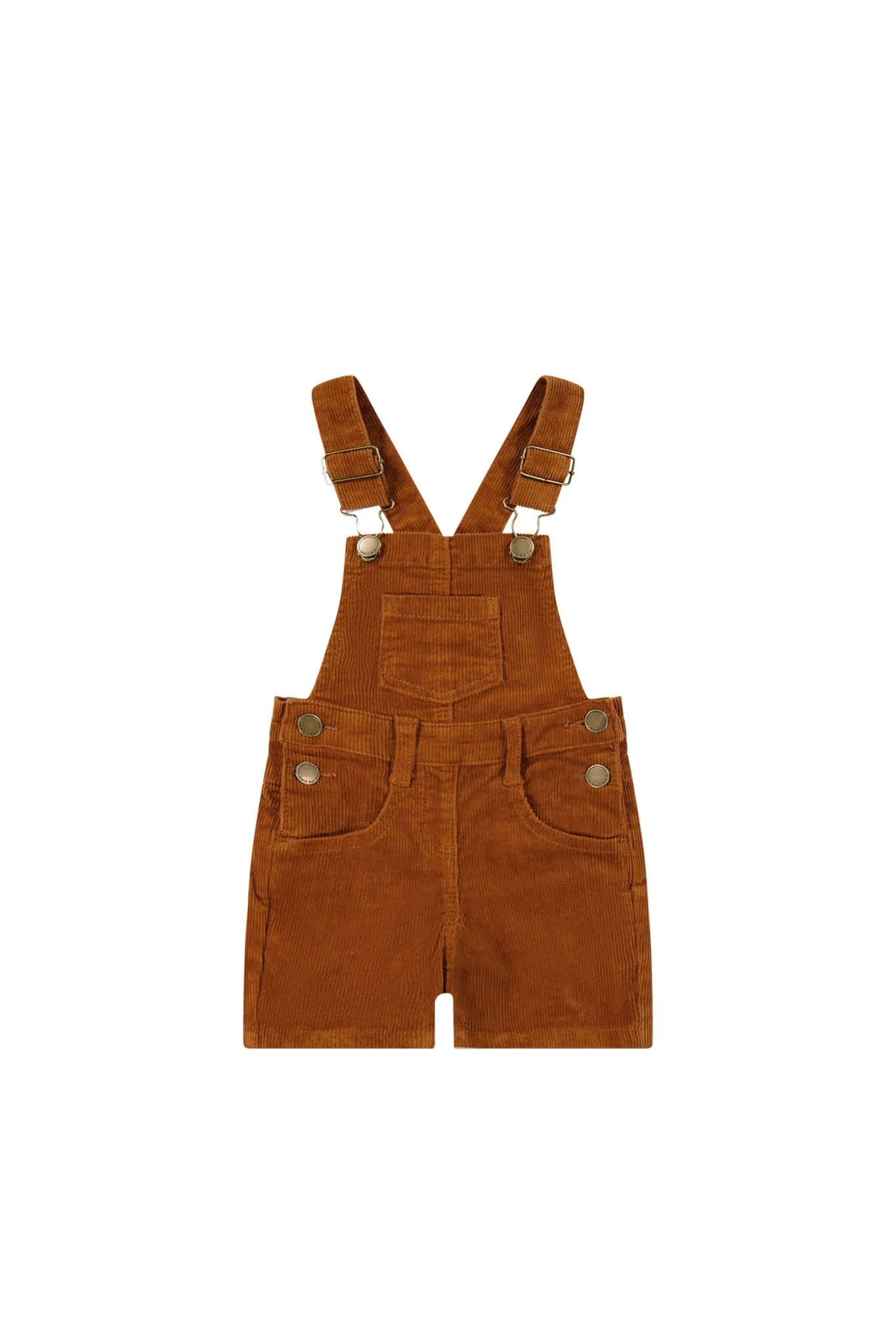 Casey Cord Short Overall - Cinnamon