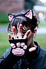 Cat Headband and Wrist Warmers Pattern (Knit)