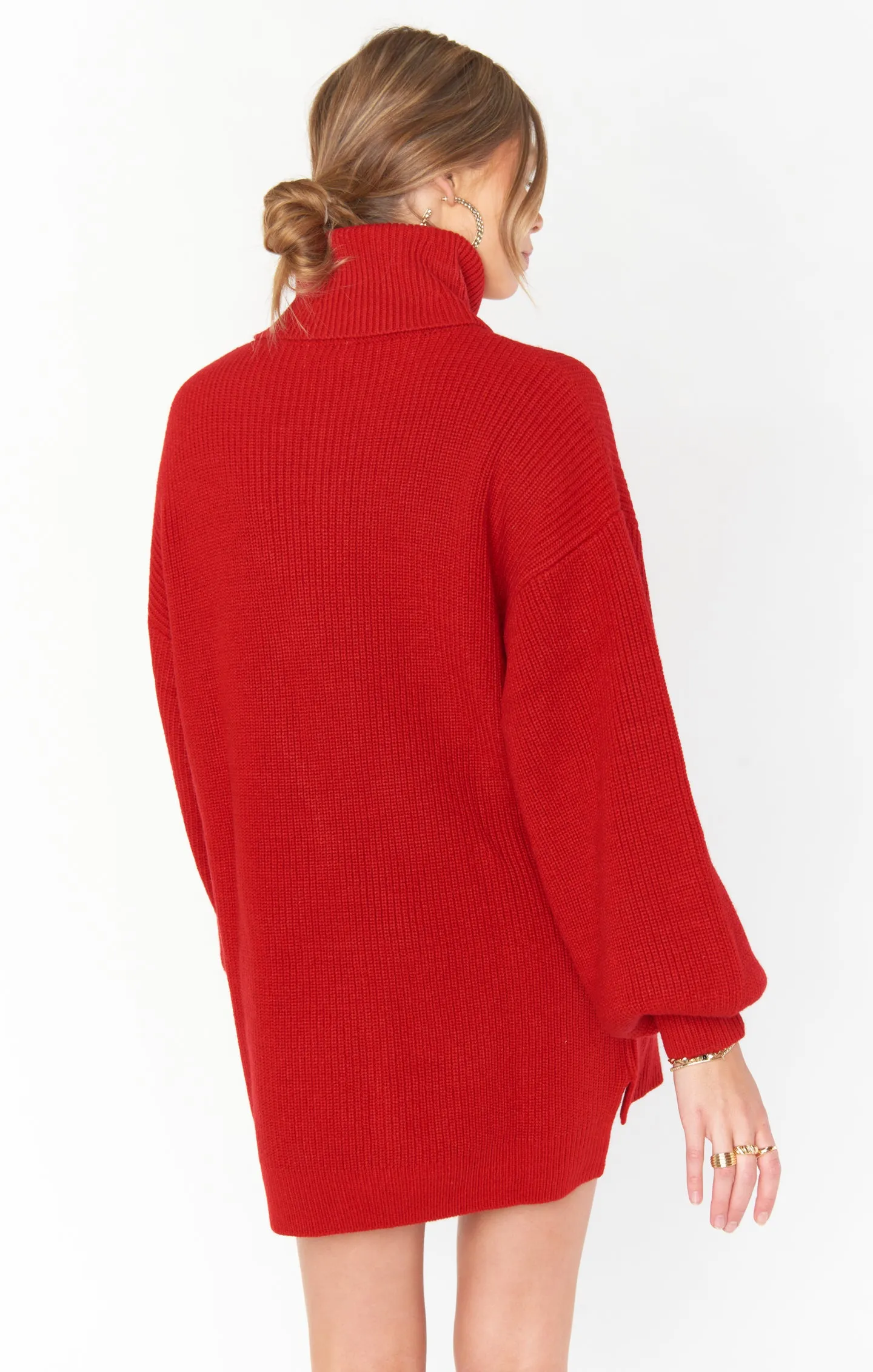 Chester Sweater Dress ~ Holly Red Knit