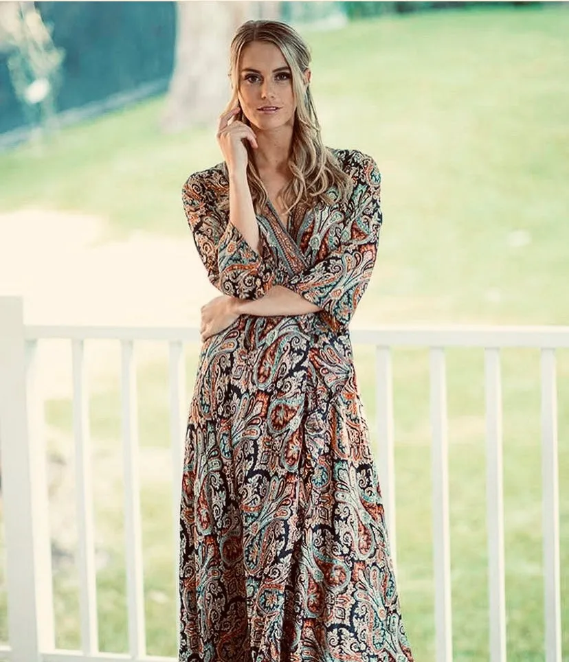 Chey Printed Wrap Dress