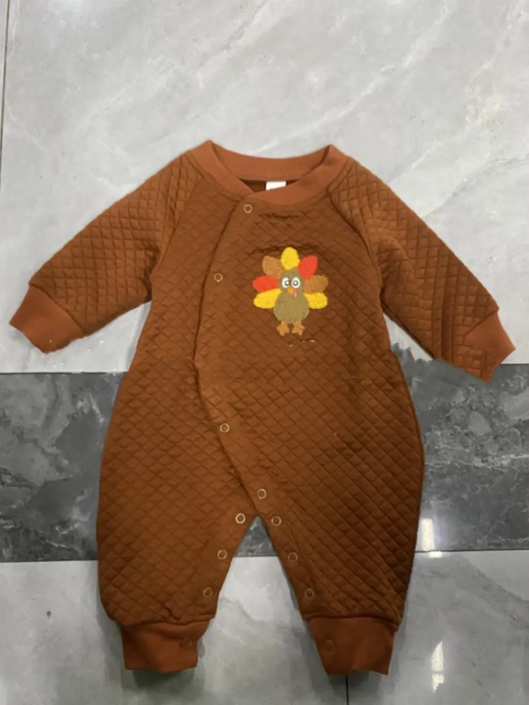 Children's Thanksgiving Embroidered Jumpsuit