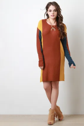 Color Block Sweater Dress