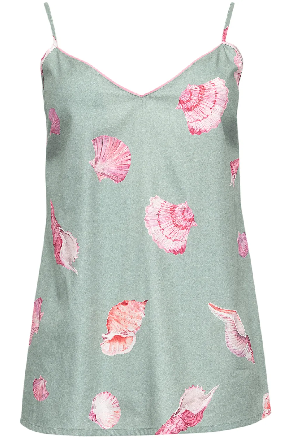 Coral Shell Print Camisole, Size UK 8