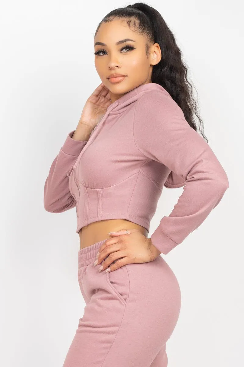 Corset Hoodie and Jogger Pants Set