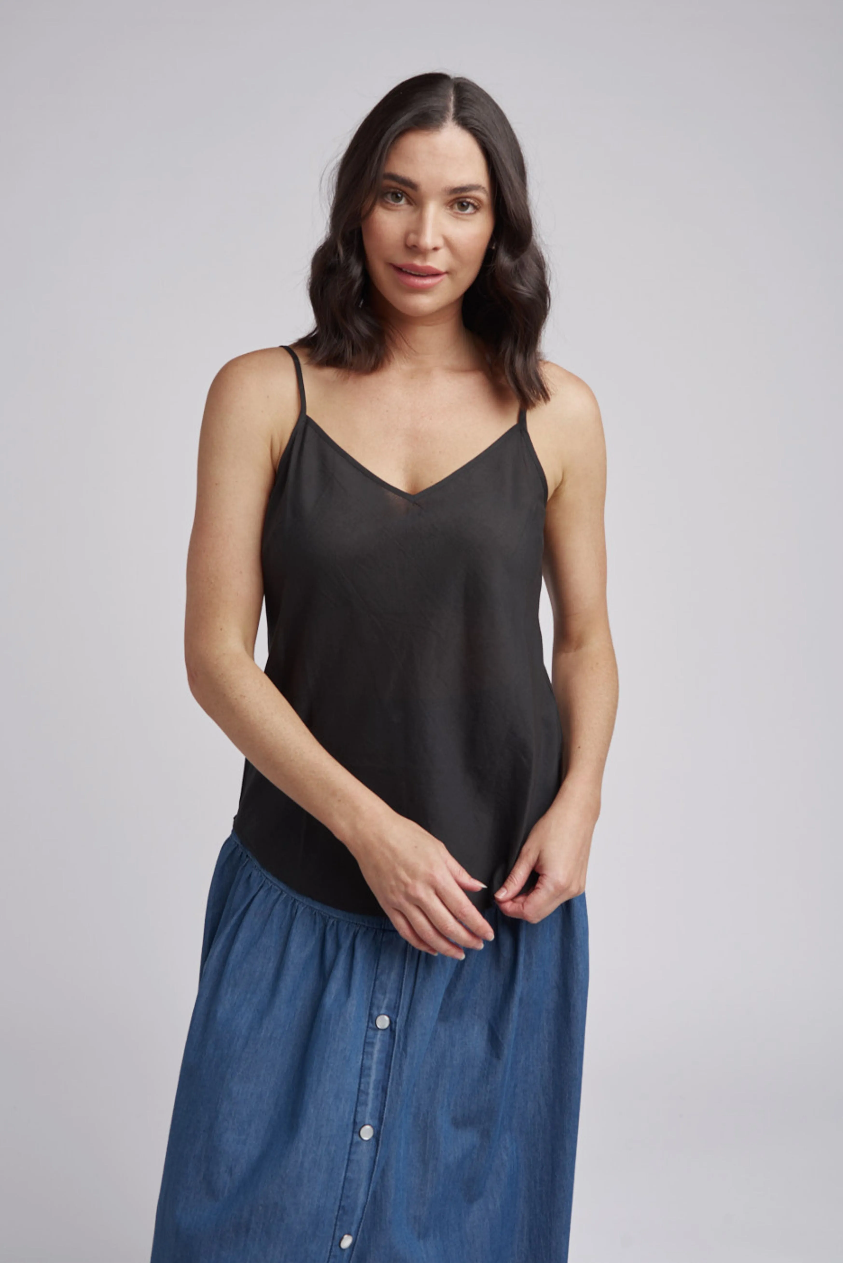 Cotton Black Camisole