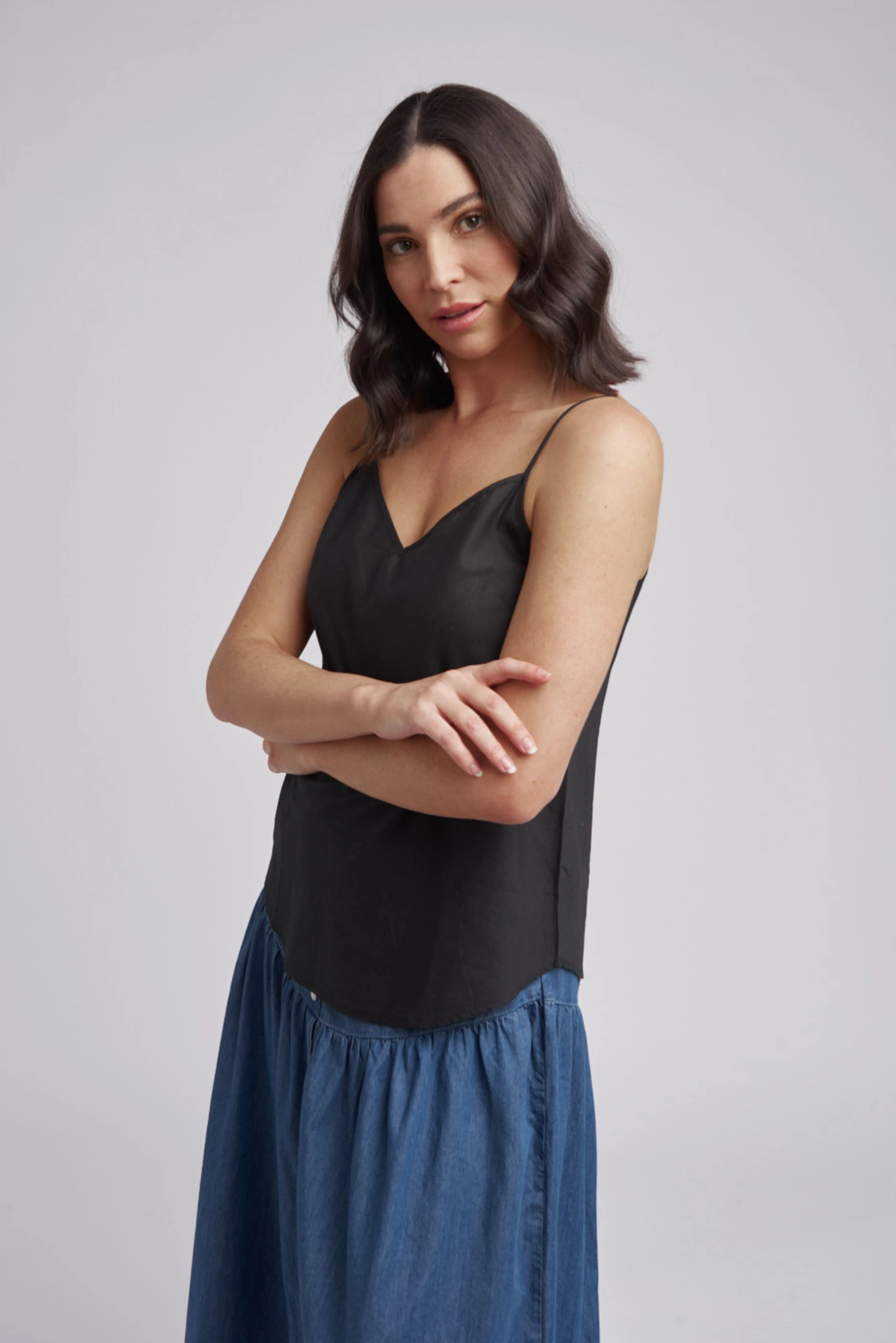 Cotton Black Camisole