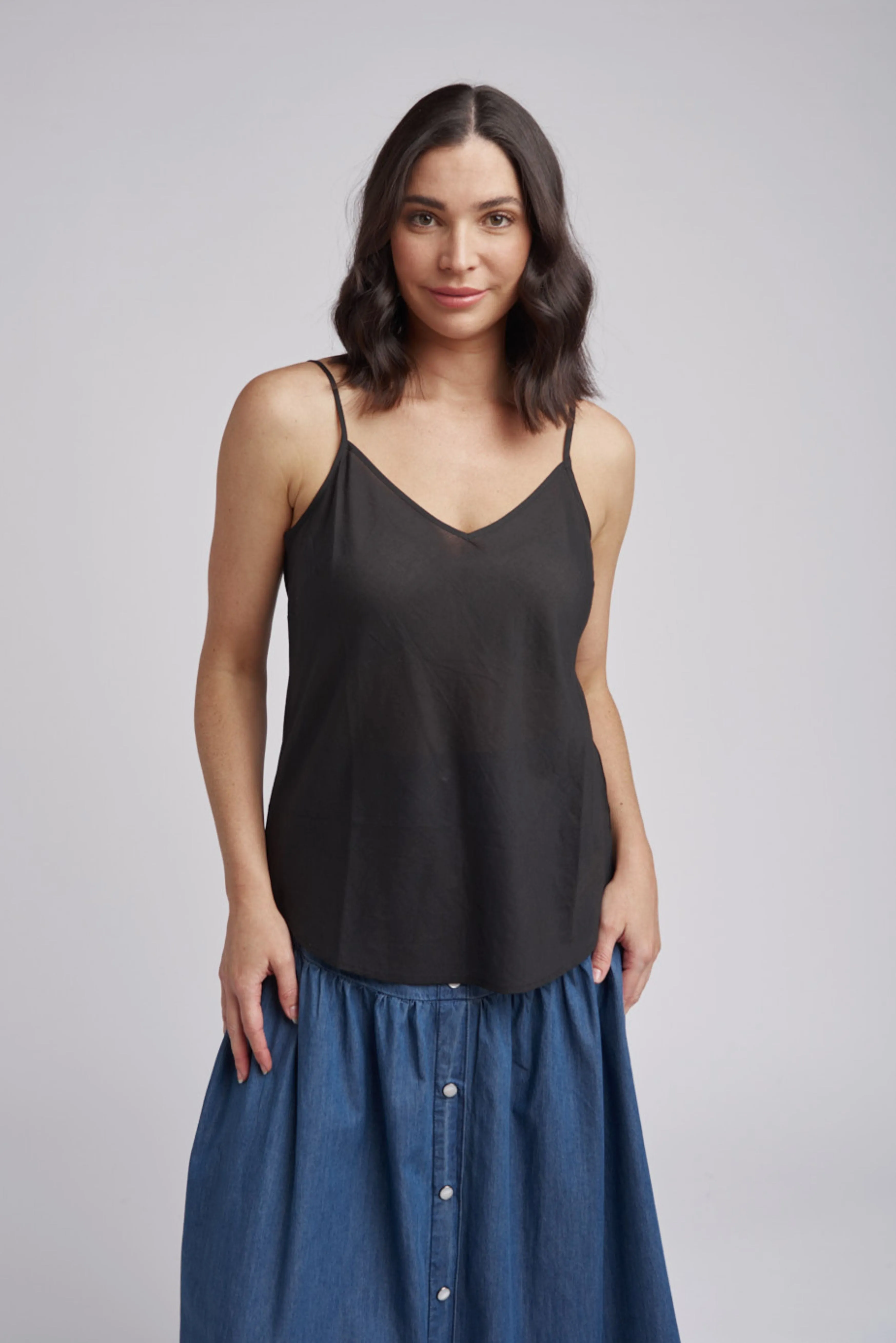 Cotton Black Camisole