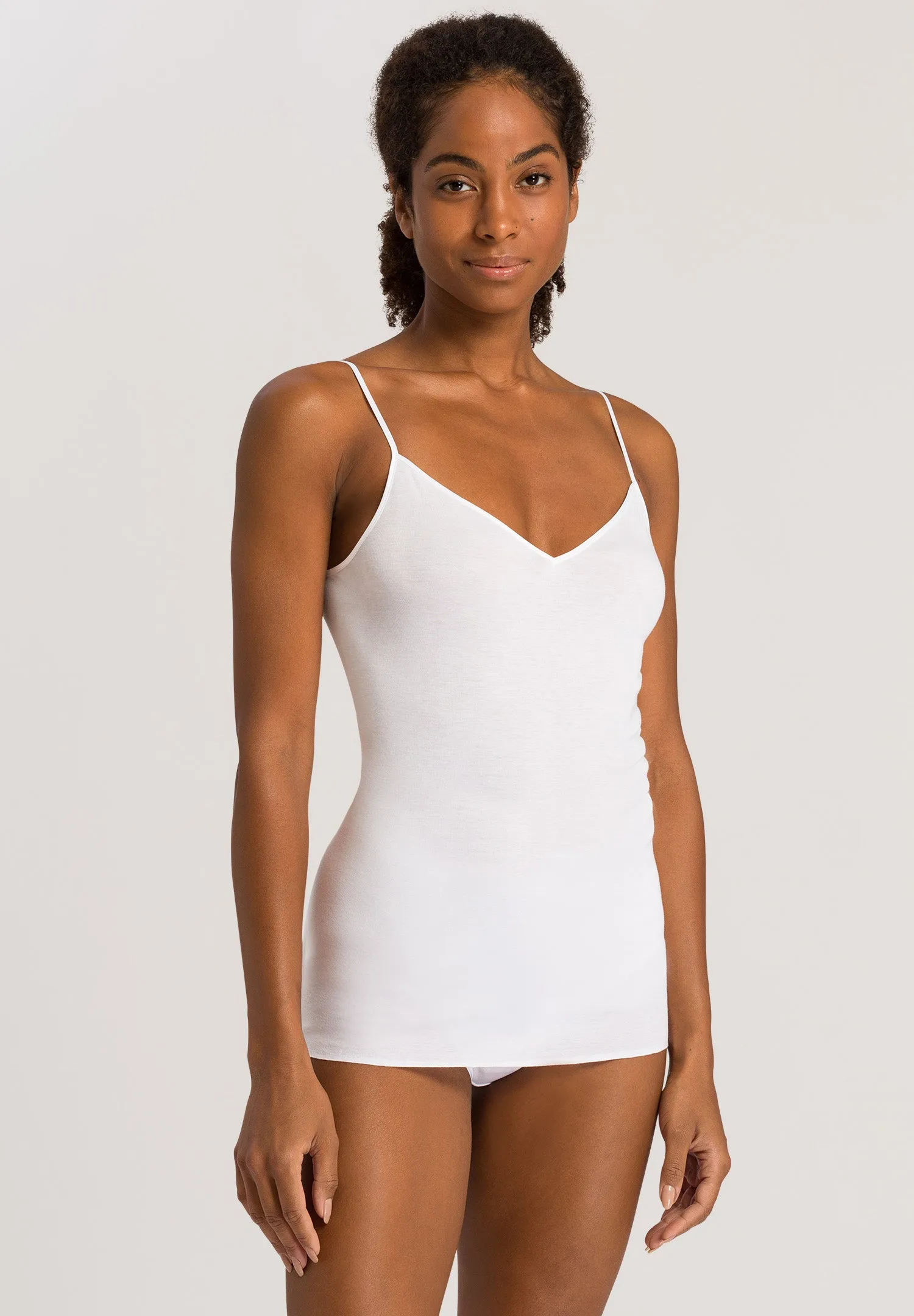 Cotton Seamless Cotton V-Neck Camisole | White 71601-101