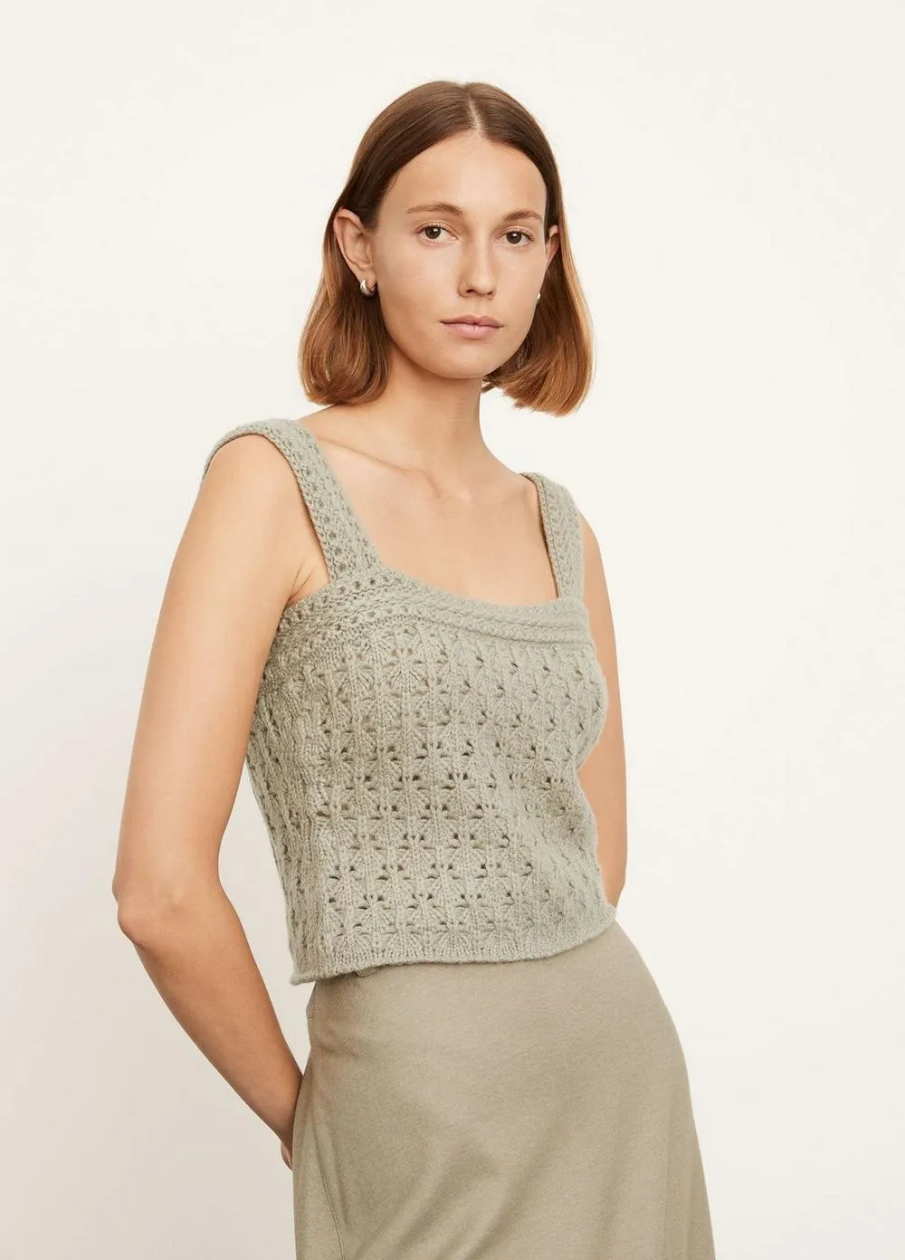 Crochet Camisole in Artichoke